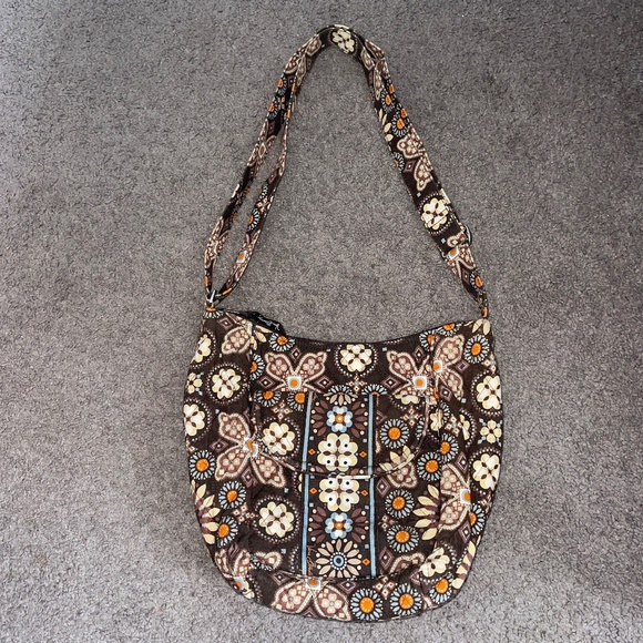 Vera Bradley Crossbody Bag Purse Canyon Brown Pattern - Picture 1 of 5